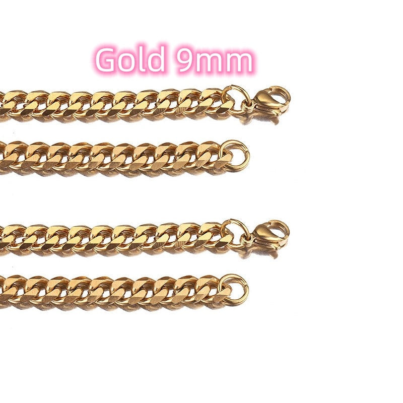 Cold Wind Titanium Steel Cuban Bracelet Men