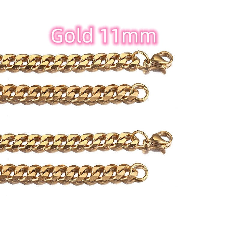 Cold Wind Titanium Steel Cuban Bracelet Men