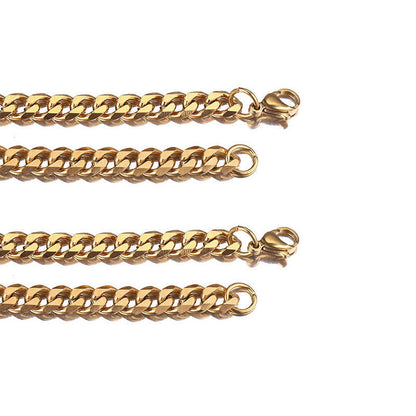 Cold Wind Titanium Steel Cuban Bracelet Men